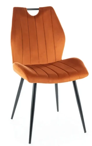 Krzesło tapicerowane Arco Velvet cynamon Bluvel 4215