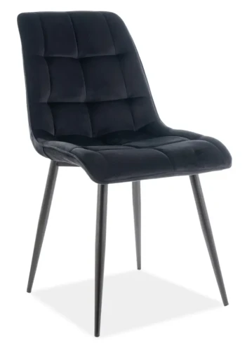 Krzesło tapicerowane Chic Velvet czarny Bluvel 19