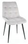 Krzesło tapicerowane Chic Velvet jasny szary Bluvel 03