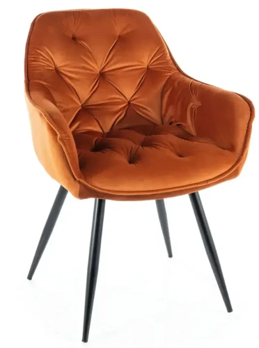 Krzesło tapicerowane Cherry Velvet cynamon Bluvel 4215