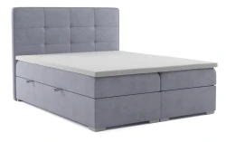 Łóżko kontynentalne Loft z pojemnikiem 140x200 dwuosobowe tapicerowane