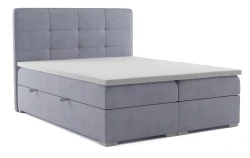 Łóżko kontynentalne Loft z pojemnikiem 160x200 dwuosobowe tapicerowane