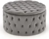 Pufa Nunez 70 cm ze schowkiem velvet popielata