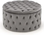Pufa Nunez 70 cm ze schowkiem velvet popielata 