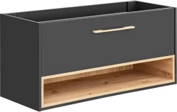 Szafka pod umywalkę 120 cm BORNEO szary cosmos / dąb artisan