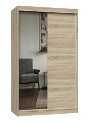Szafa przesuwna Iga z lustrem do sypialni 120 cm dąb sonoma