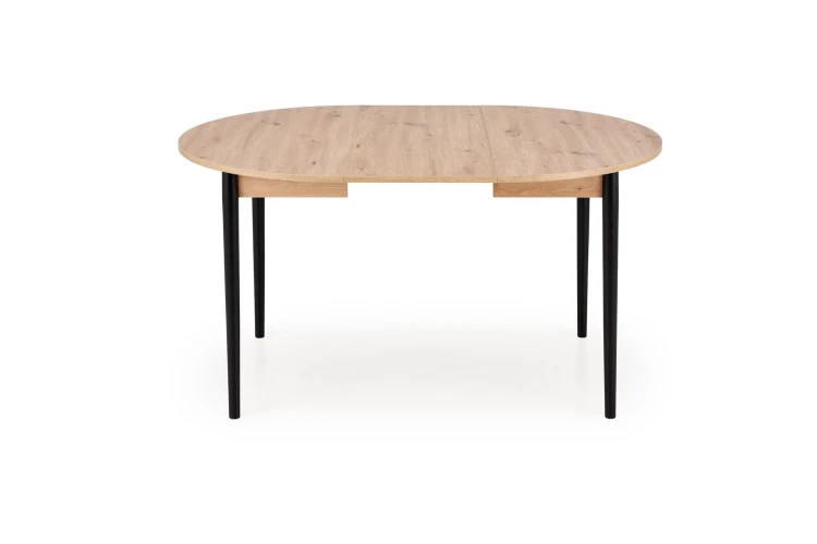Stół rozkładany Pivot okrągły do jadalni 102-142 cm dąb artisan/czarny