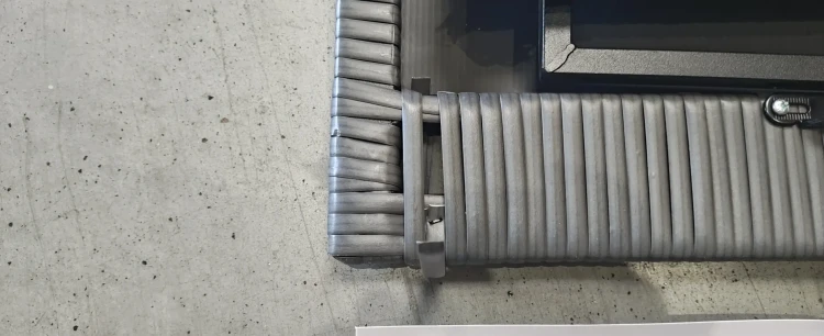 Skrzynia ogrodowa technorattanowa 480 litrów 133x56x64 cm na poduszki szara OUTLET