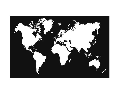 Metalowa dekoracja ścienna Mapa mała