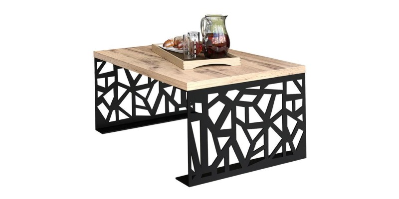 Ażurowy Stolik kawowy Max Bronks Dąb