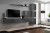 Meblościanka Switch IX korpus grafit mat / front grafit połysk