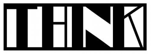 Metalowa dekoracja ścienna Think negatyw