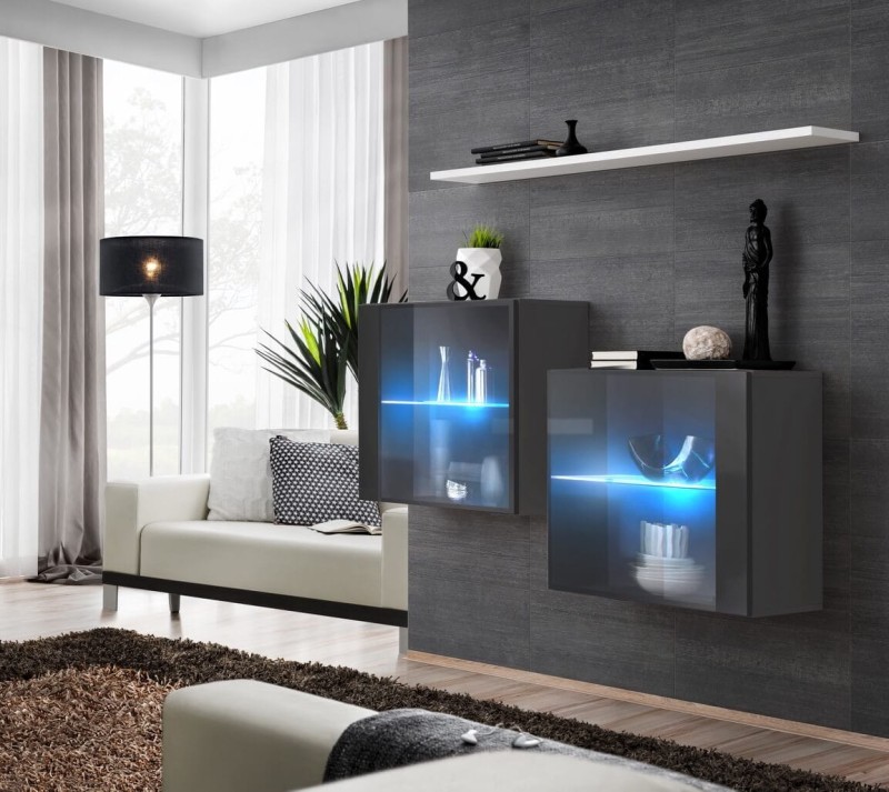 8) korpus grafit mat i biały mat / front grafit połysk