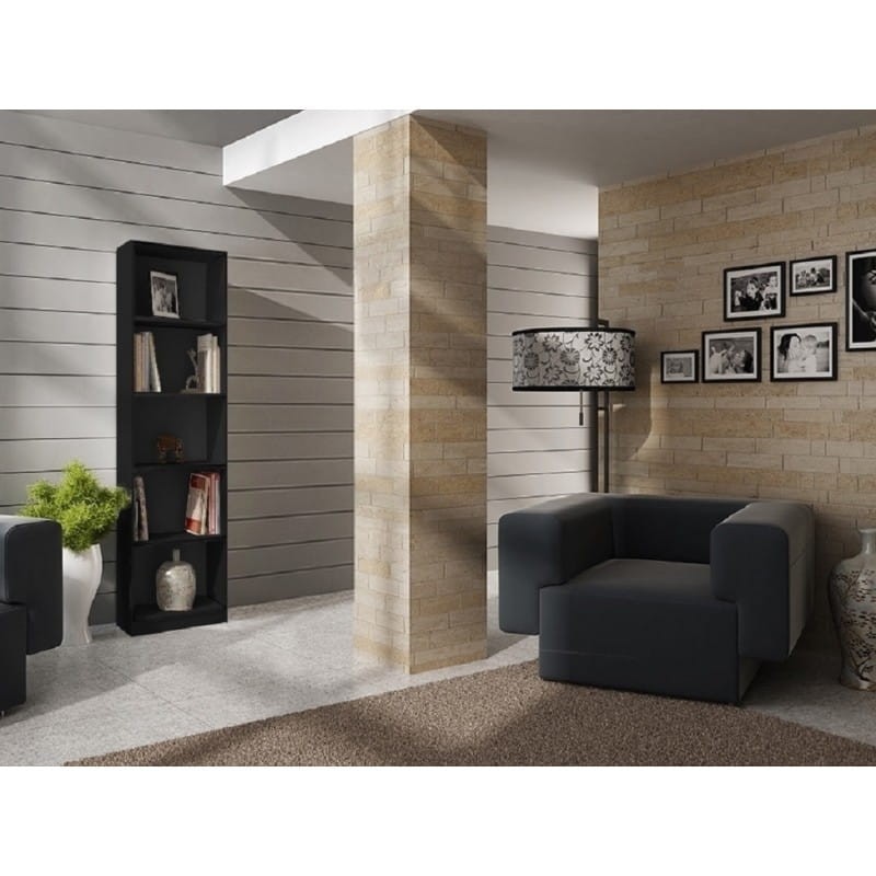 Regał z półkami 40cm Czarny