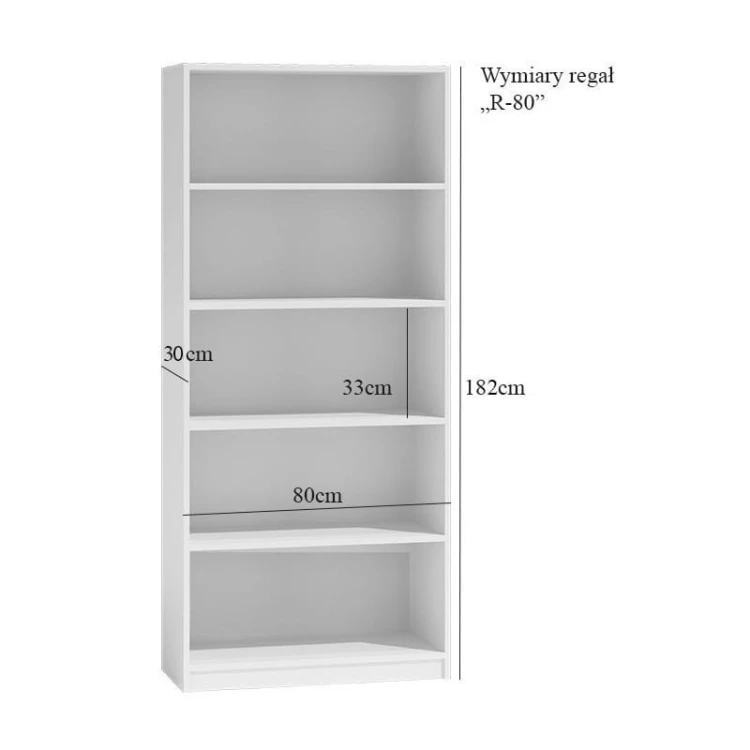 Regał z półkami 80cm Sonoma