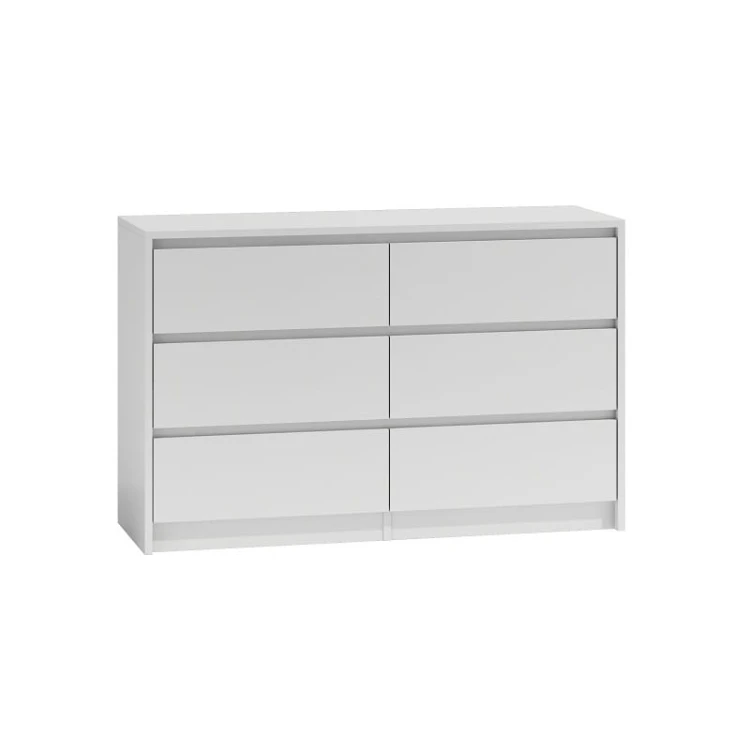 Komoda Karol 6 szuflad 120cm Biała