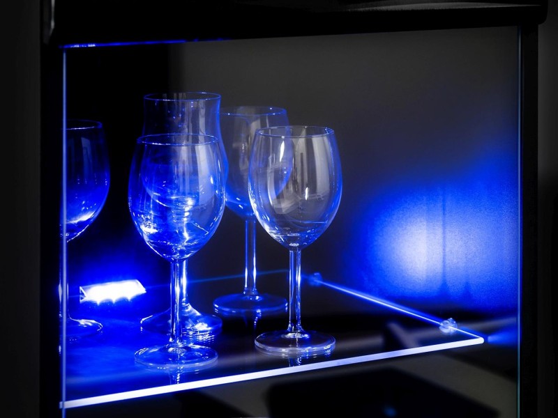 Meblościanka MODICA czarny & sahara połysk