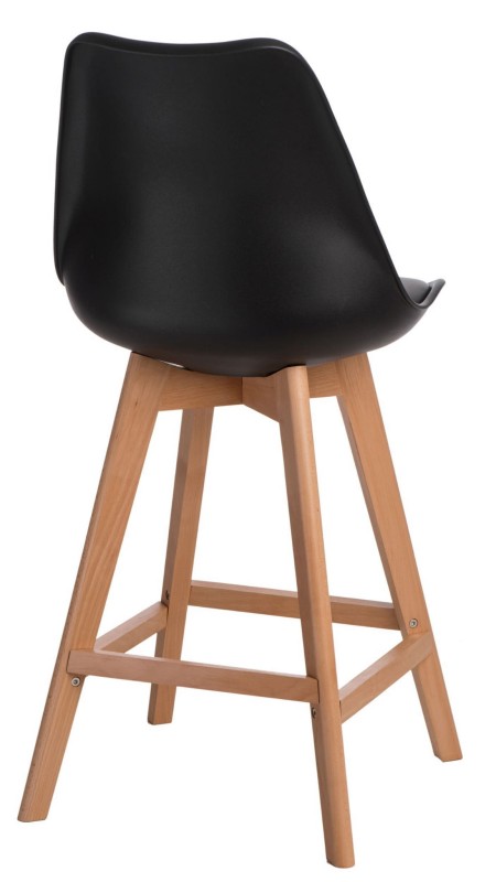 Stołek barowy Norden wood low PP czarny