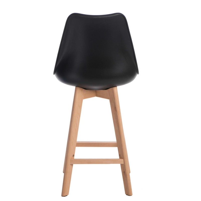 Stołek barowy Norden wood low PP czarny