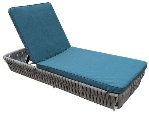 Łóżko ogrodowe Koral z plecionym sznurem szary