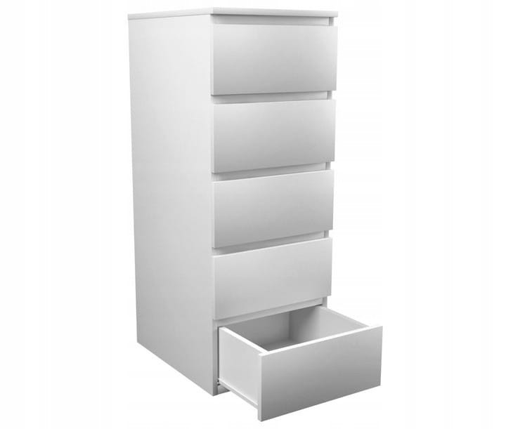 Komoda szafka Bona 5 szuflad / Biała