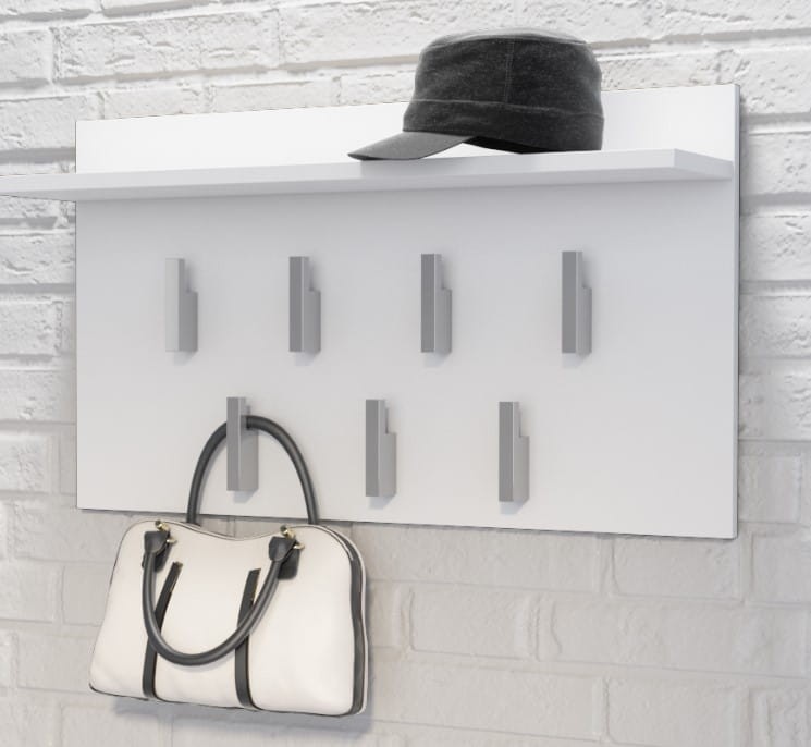 Wieszak półka Magda do przedpokoju / Biel