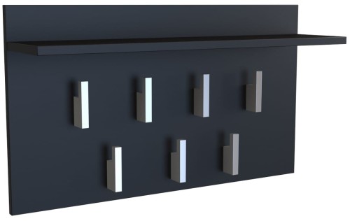 Wieszak półka Magda do przedpokoju / Czerń