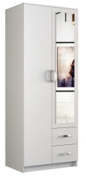 Szafa Walter z lustrem 80 cm / Biała