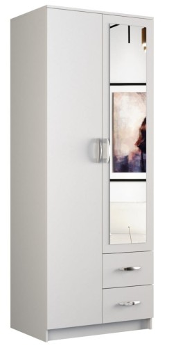 Szafa Walter z lustrem 80 cm / Biała