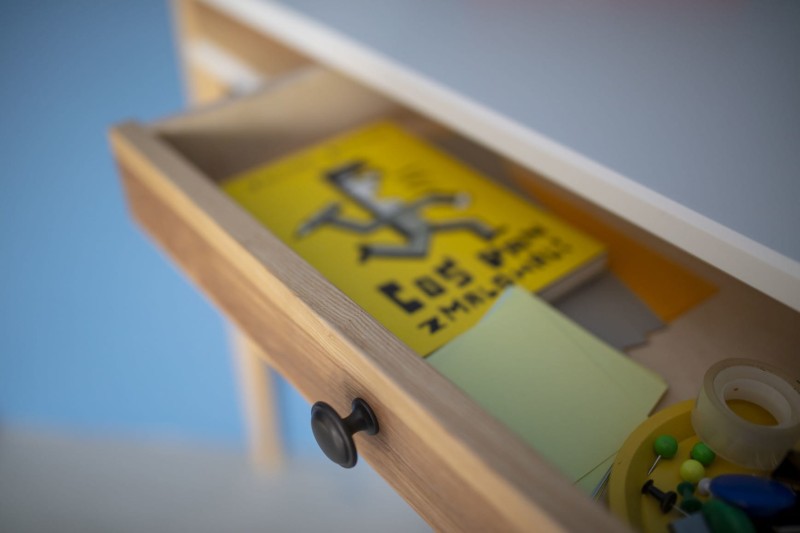 Biurko narożne ASHME z szufladą tradycyjną