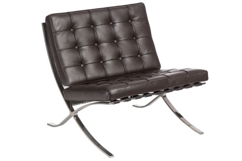 Fotel BA1 skóra naturalna brązowa