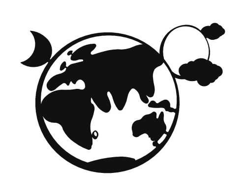 Metalowa dekoracja ścienna Ziemia