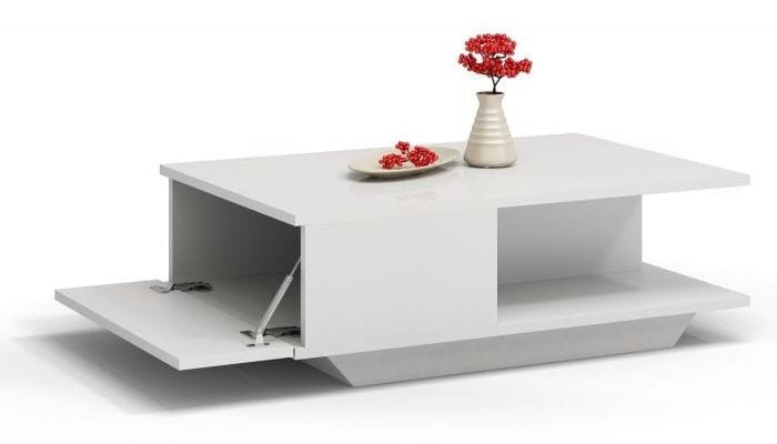 Stolik kawowy ława Iga / Biały połysk, biały mat