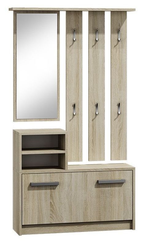 Garderoba wieszak lustro szafka na buty / Dąb sonoma