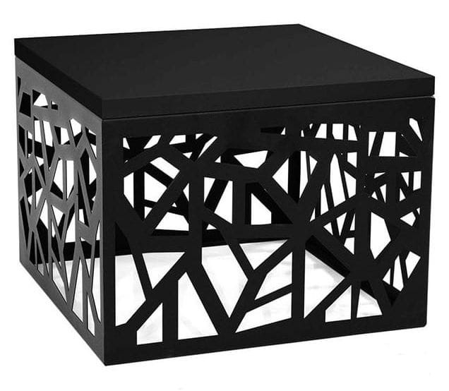 Ażurowy Stolik kawowy Bronks czarny połysk