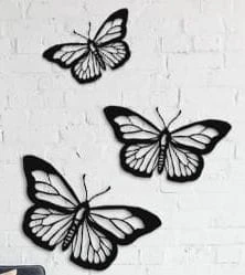 Metalowa dekoracja ścienna Motyl
