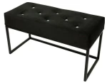 Pufa glamour mała Queens Czarna