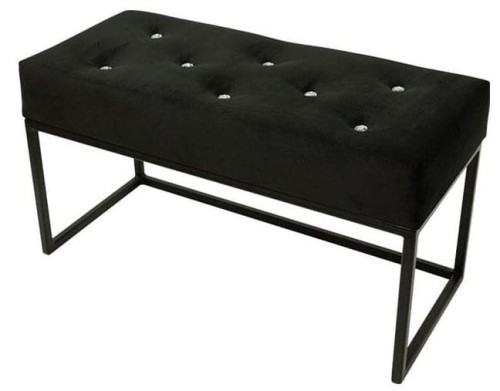 Pufa glamour mała Queens Czarna