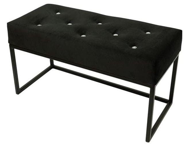 Pufa glamour mała Queens Czarna