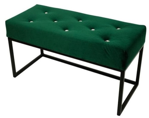 Pufa glamour mała Queens Zielona