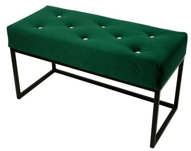 Pufa glamour mała Queens Zielona