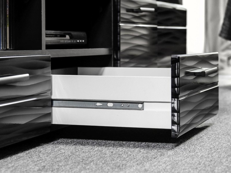 Meblościanka MODICA czarny & sahara połysk