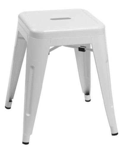 Stołek Paris biały inspirowany Tolix