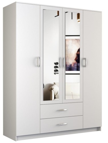 Szafa Walter z lustrem 160 cm / Biel