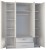 Szafa Walter z lustrem 160 cm / Biel