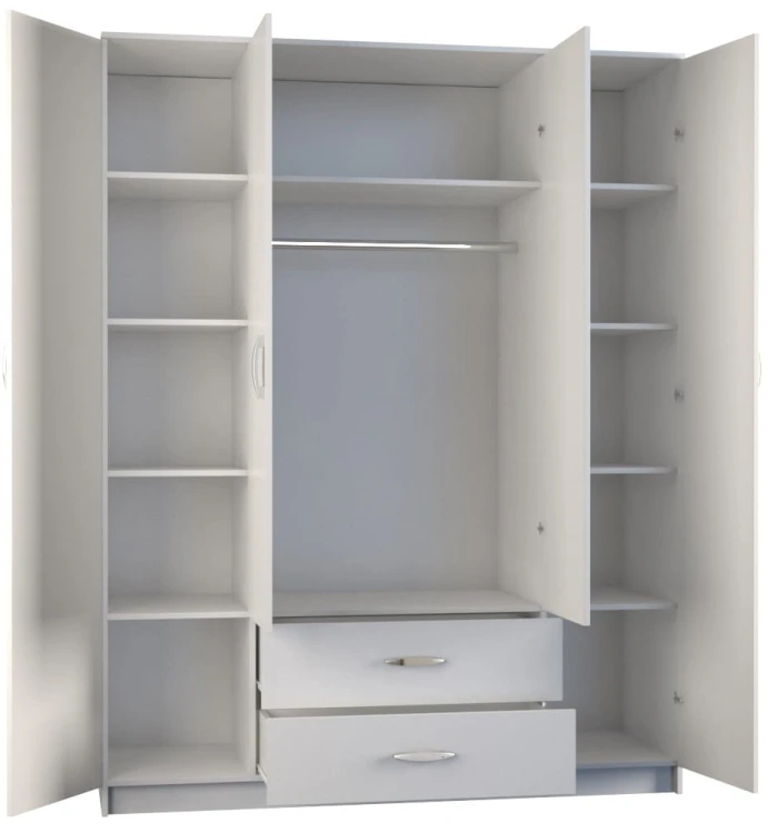 Szafa Walter z lustrem 160 cm / Biel