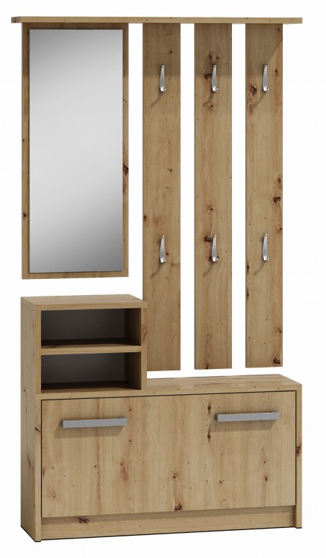 Garderoba wieszak lustro szafka na buty | Dąb Artisan