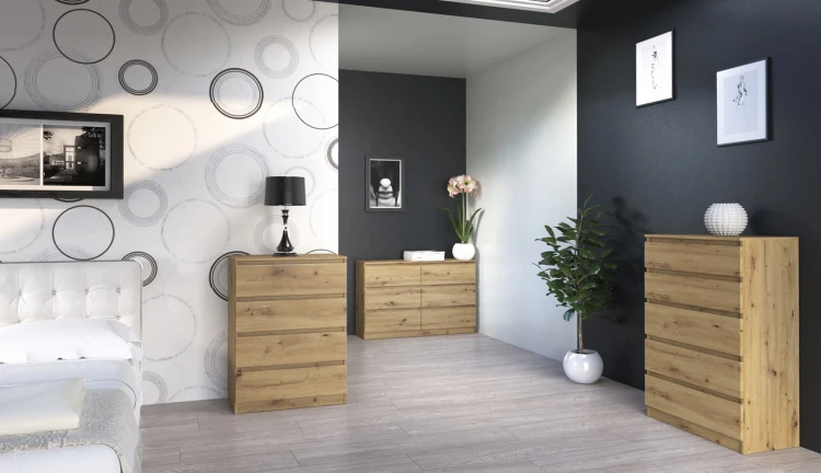 Komoda Malwina I 3 szuflady | Dąb Artisan