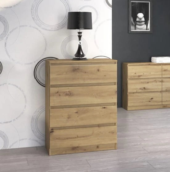 Komoda Malwina II 4 szuflady | Dąb Artisan