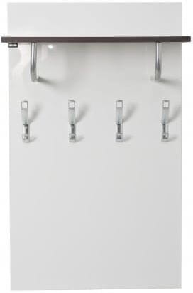 Wieszak ścienny do przedpokoju złożony Plano połysk/mat